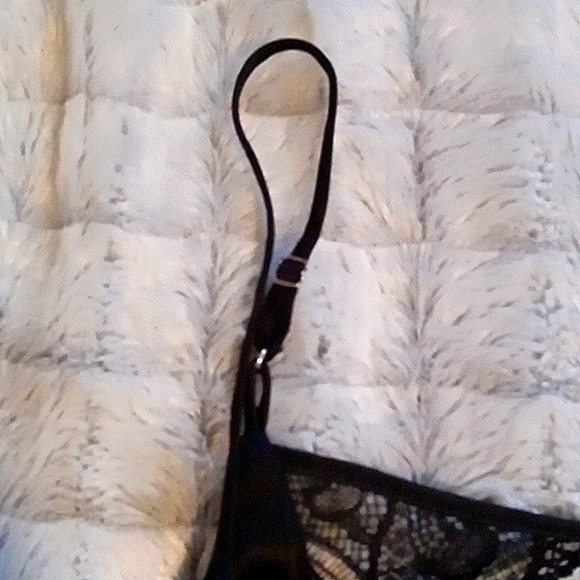 Stars Above Black lingerie PJ top with adjustable straps - Picture 2 of 8